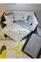 70x120 Baby Sleeping Set, Crescent and Star Pattern, 10 Pieces Compatible with Park Cribs (crib is not included) - 5