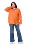 Plus Size Orange Shirt with Bag Pockets and Slits on the Sides - 2