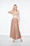 Long Pleated Skirt, Long Pleated Skirt, Crepe Skirt - 3