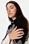 Black Crop Jewel Button Knitwear Sweater Twoaw23Kz01331 - 3