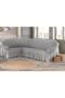 Corner Sofa Set Cover L-Shaped Sofa Set Cover Wrinkled Gray Brc-Kosatakım Sofa Cover