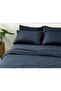 Crystal Silky Twill Super King Duvet Cover Set 260X220 cm Night Blue - 2