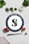 Glass Cutting Board - Glass Cutting Board |   Letter Design |   S |   Diameter32Cm - 2