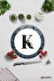 Glass Cutting Board - Glass Cutting Board |   Letter Design |   K |   Diameter32Cm