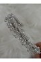 Handmade Solid Metal Crown from Transparent White Pearl Beads Bridesmaid and Bride Crown - 5