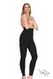 Women's Black Corseted High Waist Long Leggings