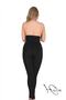 Women's Black Corseted High Waist Long Leggings - 2