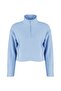 Mavi Selanik/Triko Görünümlü Fermuarlı Yaka Regular/Normal Kalıp Örme Sweatshirt TWOAW22SW0732 - 10