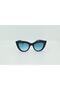 Cat Eye Patterned Black Sunglasses - 22227