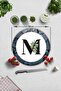 Glass Cutting Board - Glass Cutting Board |   Letter Design |   M |   Diameter32Cm - 3