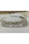 Handmade Solid Metal Crown from Transparent White Pearl Beads Bridesmaid and Bride Crown