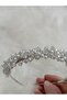 Handmade Solid Metal Crown from Transparent White Pearl Beads Bridesmaid and Bride Crown - 2