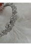 Handmade Solid Metal Crown from Transparent White Pearl Beads Bridesmaid and Bride Crown - 4