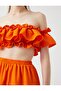 Flounce Crop Blouse - 5