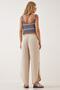 Women's Cream Side Slit Ayrobin Shalwar Trousers DE00001 - 3