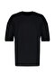 Siyah Basic Bisiklet Yaka Oversize/Geniş Kesim Kısa Kollu T-Shirt TMNSS22TS0317 - 2