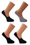Men's 4-Piece Bamboo Ballerina Socks BLACK/DARK BLUE/GREY/SMOKE - 6