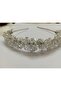 Handmade Solid Metal Crown from Transparent White Pearl Beads Bridesmaid and Bride Crown - 3