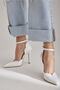 Dignity White Satin 10 cm Women's Stiletto, High Heels - 3