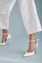 Dignity White Satin 10 cm Women's Stiletto, High Heels - 7