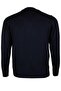 Men's Woolen Sweater V-Neck Regular Classic Cut Navy Blue Rar00372 - 5