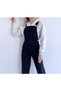 Women's Denim Overalls Salopet Denim Long Overalls Dark Smoked - 3