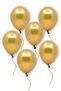 Small Mini Size Gold Colored Metallic Balloon 50 Pieces 6 Inch 15 Cm Golden Yellow Party Birthday Balloon - 3