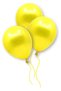 Yellow Colored Metallic Balloon 10 Pieces 30 cm Latex Party Concept Themed Safari Flat Birthday Balloon