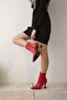 Seductive Zippered Boots Red 8 cm Women & Bootie, Heels - 5
