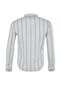 Beyaz Slim Fit Düğmeli Yaka İnce Çizgili Gömlek TMNSS20GO0092 - 8