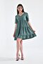 Women's v-neck Layered Ayrobin Dress - 2
