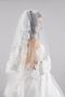 Two-Layer Wedding Veil with French Lace, Bridal and Civil Ceremony Veil, Bottom Layer 100 cm, Top Layer 75 cm - 3