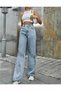 Women's Morgana Snow Wash Lycra High Waist Wide Leg Jeans