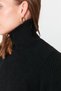 Schwarzer Strickpullover mit Kragendetail TWOAW23KZ01105 - 4