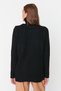 Schwarzer Strickpullover mit Kragendetail TWOAW23KZ01105 - 5
