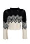 Black Crop Jewel Button Knitwear Sweater Twoaw23Kz01331 - 8