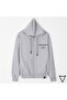 Arde Moda Itachi Eye Detail Gray Zippered Unisex Sweatshirt - 2