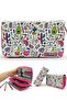Pencil Case Unicorn-flamingo-avacado Patterned Kawai Organizer Pencil Case Three Compartment Pen Holder