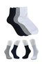 Unisex Multicolored Tennis College Cotton Socks 4 Pack