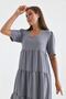 Women's V-Neck Tiered Ayrobin Dress - 7