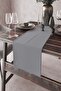 Gray Runner 40X140Cm Premium Suede Woven Fabric Stain Resistant Tablecloth Rnr010