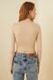 Women's Cream Half Fisherman Crop Blouse - 3