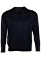 Men's Woolen Sweater V-Neck Regular Classic Cut Navy Blue Rar00372 - 2