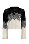 Black Crop Jewel Button Knitwear Sweater Twoaw23Kz01331 - 6