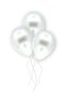 Small Mini Size White Color Metallic Balloon 50 Pcs 6 Inch 15 Cm Party Concept Wedding Birthday Balloon - 2