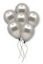 Small Mini Size Silver Color Metallic Balloon 50 Pieces 6 Inch 15 Cm Gray Silver Concept Birthday Balloon
