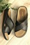 11259 Black Massage Soft Orthopedic Sole Cross Summer Women's Slippers - 3