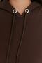 Dark Brown Kangaroo Pocket Hooded Boyfriend Ribbed Knitted Thick Sweatshirt - 7