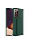 Samsung Galaxy Note 20 Ultra Cover Silicone Case with Stand and Hand Grip - Dark Green
