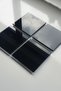 Glass Coaster| Set of 4 Solid Color - Black| 10cm X 10cm - 3